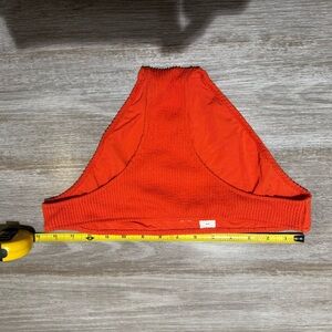 Aerie Orange Bikini Top with Racerback Design and Smooth Fabric